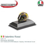 Helm 1:8 | Minichamps 399180066 | AGV Helmet 2018 #46 Malaysia / Sepang / international Circuit Helm 1:8 | Minichamps 399180066 | AGV Helmet 2018 #46 Malaysia / Sepang / international Circuit