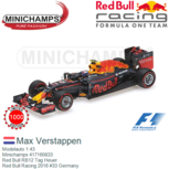 Modelauto 1:43 | Minichamps 417160833 | Red Bull RB12 Tag Heuer | Red Bull Racing 2016 #33 Germany Modelauto 1:43 | Minichamps 417160833 | Red Bull RB12 Tag Heuer | Red Bull Racing 2016 #33 Germany