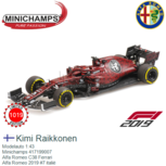 Modelauto 1:43 | Minichamps 417199007 | Alfa Romeo C38 Ferrari | Alfa Romeo 2019 #7 italië Modelauto 1:43 | Minichamps 417199007 | Alfa Romeo C38 Ferrari | Alfa Romeo 2019 #7 italië