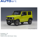 Modelauto 1:18 | Autoart 78501 | Suzuki Jimny JB64 Kinetic Yellow Modelauto 1:18 | Autoart 78501 | Suzuki Jimny JB64 Kinetic Yellow