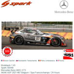 Modelauto 1:43 | Spark SB448 | Mercedes Benz AMG GT3 | AKAK ASP 2021 #87 Belgium / Spa-Francorchamps / 24 Hours Modelauto 1:43 | Spark SB448 | Mercedes Benz AMG GT3 | AKAK ASP 2021 #87 Belgium / Spa-Francorchamps / 24 Hours
