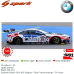Modelauto 1:43 | Spark SB458 | BMW M6 GT3 | Boutsen Ginion 2021 #10 Belgium / Spa-Francorchamps / 24 Hours Modelauto 1:43 | Spark SB458 | BMW M6 GT3 | Boutsen Ginion 2021 #10 Belgium / Spa-Francorchamps / 24 Hours