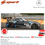 Modelauto 1:43 | Spark SB473 | Mercedes Benz AMG GT3 | Winward Racing 2021 #57 Belgium / Spa-Francorchamps / 24 Hours Modelauto 1:43 | Spark SB473 | Mercedes Benz AMG GT3 | Winward Racing 2021 #57 Belgium / Spa-Francorchamps / 24 Hours