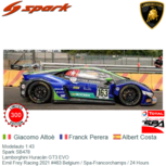Modelauto 1:43 | Spark SB478 | Lamborghini Huracán GT3 EVO | Emil Frey Racing 2021 #463 Belgium / Spa-Francorchamps / 24 Hours Modelauto 1:43 | Spark SB478 | Lamborghini Huracán GT3 EVO | Emil Frey Racing 2021 #463 Belgium / Spa-Francorchamps / 24 Hours