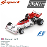 Modelauto 1:43 | Spark S3998 | Surtees TS9B | Surtees 1972 #56 Britiain / Race Of Champions Modelauto 1:43 | Spark S3998 | Surtees TS9B | Surtees 1972 #56 Britiain / Race Of Champions