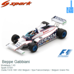 Modelauto 1:43 | Spark S7251 | Osella FA1B 1981 #32 Belgium / Spa-Francorchamps / Belgium Grand Pirx Modelauto 1:43 | Spark S7251 | Osella FA1B 1981 #32 Belgium / Spa-Francorchamps / Belgium Grand Pirx
