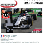 Modelauto 1:43 | Minichamps 417200810 | Alpha Tauri AT1 | Scuderia Alpha Tauri Racing 2020 #10 Italy / Monza / Italian Grand Prix Modelauto 1:43 | Minichamps 417200810 | Alpha Tauri AT1 | Scuderia Alpha Tauri Racing 2020 #10 Italy / Monza / Italian Grand Prix