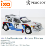 Modelauto 1:24 | IXO-Models 24RAL005B | Peugeot 205 T16 E2 | Peugeot Sport 1986 #3 Finland / 1000 lakes Rallye Modelauto 1:24 | IXO-Models 24RAL005B | Peugeot 205 T16 E2 | Peugeot Sport 1986 #3 Finland / 1000 lakes Rallye