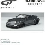 Modelauto 1:18 | GT Spirit GT369 | RWB Porsche 911 Yabai Kit Grey Modelauto 1:18 | GT Spirit GT369 | RWB Porsche 911 Yabai Kit Grey