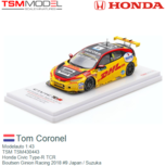 Modelauto 1:43 | TSM TSM430443 | Honda Civic Type-R TCR | Boutsen Ginion Racing 2018 #9 Japan / Suzuka Modelauto 1:43 | TSM TSM430443 | Honda Civic Type-R TCR | Boutsen Ginion Racing 2018 #9 Japan / Suzuka