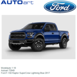 Modelauto 1:18 | Autoart 72949 | Ford F-150 Raptor SuperCrew Lightning Blue 2017 Modelauto 1:18 | Autoart 72949 | Ford F-150 Raptor SuperCrew Lightning Blue 2017