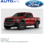 Modelauto 1:18 | Autoart 72948 | Ford F-150 Raptor SuperCrew Lightning Blue 2017 Modelauto 1:18 | Autoart 72948 | Ford F-150 Raptor SuperCrew Lightning Blue 2017