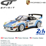 Modelauto 1:18 | GT Spirit GT753 | Porsche 911 GT2 (993) LM | Konrad Motorsport 1999 #64 France / Le Mans 24 Hours Modelauto 1:18 | GT Spirit GT753 | Porsche 911 GT2 (993) LM | Konrad Motorsport 1999 #64 France / Le Mans 24 Hours