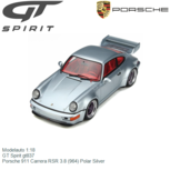 Modelauto 1:18 | GT Spirit gt837 | Porsche 911 Carrera RSR 3.8 (964) Polar Silver Modelauto 1:18 | GT Spirit gt837 | Porsche 911 Carrera RSR 3.8 (964) Polar Silver
