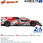 Modelauto 1:43 | Spark S8236 | Oreca 07 Gibson LMP2 | High Class Racing 2021 #20 France / Le Mans 24 Hours Modelauto 1:43 | Spark S8236 | Oreca 07 Gibson LMP2 | High Class Racing 2021 #20 France / Le Mans 24 Hours
