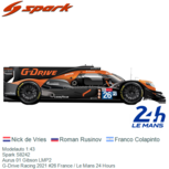 Modelauto 1:43 | Spark S8242 | Aurus 01 Gibson LMP2 | G-Drive Racing 2021 #26 France / Le Mans 24 Hours Modelauto 1:43 | Spark S8242 | Aurus 01 Gibson LMP2 | G-Drive Racing 2021 #26 France / Le Mans 24 Hours