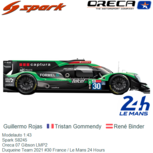 Modelauto 1:43 | Spark S8245 | Oreca 07 Gibson LMP2 | Duqueine Team 2021 #30 France / Le Mans 24 Hours Modelauto 1:43 | Spark S8245 | Oreca 07 Gibson LMP2 | Duqueine Team 2021 #30 France / Le Mans 24 Hours