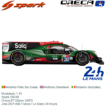 Modelauto 1:43 | Spark S8249 | Oreca 07 Gibson LMP2 | Jota 2021 #38 France / Le Mans 24 Hours Modelauto 1:43 | Spark S8249 | Oreca 07 Gibson LMP2 | Jota 2021 #38 France / Le Mans 24 Hours