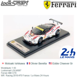 Modelauto 1:43 | Looksmart LSLM087 | Ferrari 488 GTE | MR Racing 2018 #70 France / Le Mans 24 Hours Modelauto 1:43 | Looksmart LSLM087 | Ferrari 488 GTE | MR Racing 2018 #70 France / Le Mans 24 Hours