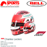 Helm 1:2 | Mini Helmet 4100042 | Bell Helmet | Scuderia Ferrari 2020 #16 Helm 1:2 | Mini Helmet 4100042 | Bell Helmet | Scuderia Ferrari 2020 #16