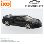 Modelauto 1:43 | IXO-Models MOC304 | Chevrolet Corvette C8 Black 2020 Modelauto 1:43 | IXO-Models MOC304 | Chevrolet Corvette C8 Black 2020