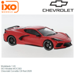 Modelauto 1:43 | IXO-Models MOC303 | Chevrolet Corvette C8 Red 2020 Modelauto 1:43 | IXO-Models MOC303 | Chevrolet Corvette C8 Red 2020