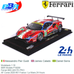 Modelauto 1:18 | BBR Models P18200 | Ferrari 800 LMGTE-PRO | AF Corse 2020 #51 France / Le Mans 24 Hours Modelauto 1:18 | BBR Models P18200 | Ferrari 800 LMGTE-PRO | AF Corse 2020 #51 France / Le Mans 24 Hours