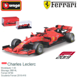Modelauto 1:43 | Bburago 36814L | Ferrari SF90 | Scuderia Ferrari 2019 #16 Modelauto 1:43 | Bburago 36814L | Ferrari SF90 | Scuderia Ferrari 2019 #16