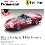 Modelauto 1:18 | Tecnomodel TM18-129C | Ferrari Dino 246 SP | Scuderia Ferrari 1962 #152 Italy / Targa Florio Modelauto 1:18 | Tecnomodel TM18-129C | Ferrari Dino 246 SP | Scuderia Ferrari 1962 #152 Italy / Targa Florio