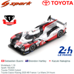 Modelauto 1:18 | Spark 18LM20 | Toyota TS050 Hybrid | Toyota Gazoo Racing 2020 #8 France / Le Mans 24 Hours Modelauto 1:18 | Spark 18LM20 | Toyota TS050 Hybrid | Toyota Gazoo Racing 2020 #8 France / Le Mans 24 Hours