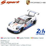 Modelauto 1:12 | Spark 12S028 | Porsche 911 RSR LMGTE-AM | Team Project 1 2020 #56 France / Le Mans 24 Hours Modelauto 1:12 | Spark 12S028 | Porsche 911 RSR LMGTE-AM | Team Project 1 2020 #56 France / Le Mans 24 Hours