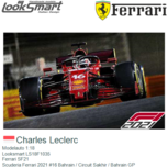 Modelauto 1:18 | Looksmart LS18F1035 | Ferrari SF21 | Scuderia Ferrari 2021 #16 Bahrain / Circuit Sakhir / Bahrain GP Modelauto 1:18 | Looksmart LS18F1035 | Ferrari SF21 | Scuderia Ferrari 2021 #16 Bahrain / Circuit Sakhir / Bahrain GP