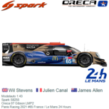 Modelauto 1:43 | Spark S8255 | Oreca 07 Gibson LMP2 | Panis Racing 2021 #65 France / Le Mans 24 Hours Modelauto 1:43 | Spark S8255 | Oreca 07 Gibson LMP2 | Panis Racing 2021 #65 France / Le Mans 24 Hours