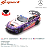 Modelauto 1:43 | Spark US138 | Mercedes Benz AMG GT4 | Riley Motorsport 2019 #35 USA / Watkins Glen Modelauto 1:43 | Spark US138 | Mercedes Benz AMG GT4 | Riley Motorsport 2019 #35 USA / Watkins Glen
