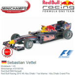 Modelauto 1:43 | Minichamps 410100105 | Red Bull RB6 Renault | Red Bull Racing 2010 #5 Abu Dhabi / Yas Marina / Abu Dhabi Grand Prix Modelauto 1:43 | Minichamps 410100105 | Red Bull RB6 Renault | Red Bull Racing 2010 #5 Abu Dhabi / Yas Marina / Abu Dhabi Grand Prix