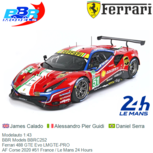 Modelauto 1:43 | BBR Models BBRC252 | Ferrari 488 GTE Evo LMGTE-PRO | AF Corse 2020 #51 France / Le Mans 24 Hours Modelauto 1:43 | BBR Models BBRC252 | Ferrari 488 GTE Evo LMGTE-PRO | AF Corse 2020 #51 France / Le Mans 24 Hours