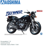 Bouwpakket 1:12 | Aoshima 04149 | Kawasaki Zephyr Black / Gold Bouwpakket 1:12 | Aoshima 04149 | Kawasaki Zephyr Black / Gold