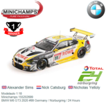 Modelauto 1:18 | Minichamps 155202699 | BMW M6 GT3 2020 #99 Germany / Nürburgring / 24 Hours Modelauto 1:18 | Minichamps 155202699 | BMW M6 GT3 2020 #99 Germany / Nürburgring / 24 Hours