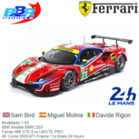 Modelauto 1:43 | BBR Models BBRC253 | Ferrari 488 GTE Evo LMGTE-PRO | AF Corse 2020 #71 France / Le Mans 24 Hours Modelauto 1:43 | BBR Models BBRC253 | Ferrari 488 GTE Evo LMGTE-PRO | AF Corse 2020 #71 France / Le Mans 24 Hours