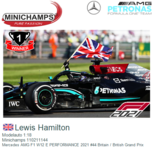 Modelauto 1:18 | Minichamps 110211144 | Mercedes AMG F1 W12 E PERFORMANCE 2021 #44 Britain / British Grand Prix Modelauto 1:18 | Minichamps 110211144 | Mercedes AMG F1 W12 E PERFORMANCE 2021 #44 Britain / British Grand Prix