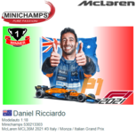 Modelauto 1:18 | Minichamps 530213303 | McLaren MCL35M 2021 #3 Italy / Monza / Italian Grand Prix Modelauto 1:18 | Minichamps 530213303 | McLaren MCL35M 2021 #3 Italy / Monza / Italian Grand Prix