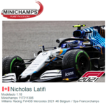 Modelauto 1:18 | Minichamps 117211306 | Williams Racing FW43B Mercedes 2021 #6 Belgium / Spa-Francorchamps Modelauto 1:18 | Minichamps 117211306 | Williams Racing FW43B Mercedes 2021 #6 Belgium / Spa-Francorchamps
