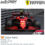 Modelauto 1:43 | Looksmart LSF1037 | Ferrari SF21 | Scuderia Ferrari 2021 #55 Monte Carlo / Monaco Grand Pri Modelauto 1:43 | Looksmart LSF1037 | Ferrari SF21 | Scuderia Ferrari 2021 #55 Monte Carlo / Monaco Grand Pri