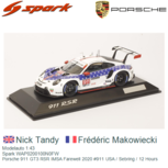 Modelauto 1:43 | Spark WAP0200100N0FW | Porsche 911 GT3 RSR IMSA Farewell 2020 #911 USA / Sebring / 12 Hours Modelauto 1:43 | Spark WAP0200100N0FW | Porsche 911 GT3 RSR IMSA Farewell 2020 #911 USA / Sebring / 12 Hours