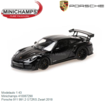 Modelauto 1:43 | Minichamps 410067290 | Porsche 911 991.2 GT2RS Zwart 2018 Modelauto 1:43 | Minichamps 410067290 | Porsche 911 991.2 GT2RS Zwart 2018