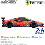 Modelauto 1:43 | Looksmart LSLM122 | Ferrari 488 GTE EVO | AF Corse 2021 #52 France / Le Mans 24 Hours Modelauto 1:43 | Looksmart LSLM122 | Ferrari 488 GTE EVO | AF Corse 2021 #52 France / Le Mans 24 Hours