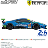 Modelauto 1:43 | Looksmart LSLM123 | Ferrari 488 GTE EVO | Cetilar Racing 2021 #47 France / Le Mans 24 Hours Modelauto 1:43 | Looksmart LSLM123 | Ferrari 488 GTE EVO | Cetilar Racing 2021 #47 France / Le Mans 24 Hours