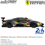 Modelauto 1:43 | Looksmart LSLM127 | Ferrari 488 GTE EVO | Iron Lynx 2021 #60 France / Le Mans 24 Hours Modelauto 1:43 | Looksmart LSLM127 | Ferrari 488 GTE EVO | Iron Lynx 2021 #60 France / Le Mans 24 Hours