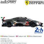 Modelauto 1:43 | Looksmart LSLM130 | Ferrari 488 GTE EVO | Iron Lynx 2021 #80 France / Le Mans 24 Hours Modelauto 1:43 | Looksmart LSLM130 | Ferrari 488 GTE EVO | Iron Lynx 2021 #80 France / Le Mans 24 Hours