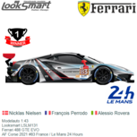 Modelauto 1:43 | Looksmart LSLM131 | Ferrari 488 GTE EVO | AF Corse 2021 #83 France / Le Mans 24 Hours Modelauto 1:43 | Looksmart LSLM131 | Ferrari 488 GTE EVO | AF Corse 2021 #83 France / Le Mans 24 Hours
